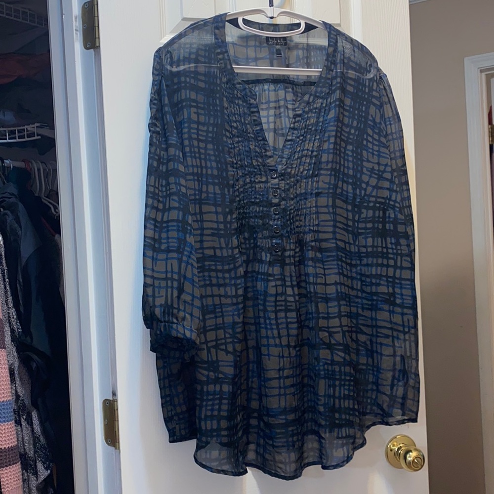 A sheer Nicole Miller blouse